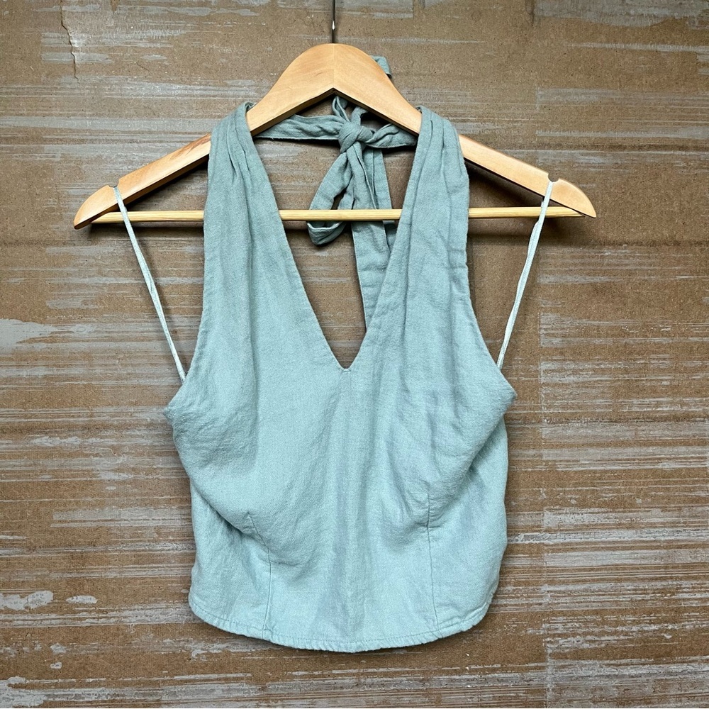 Abercrombie & Fitch Light Blue Crop Top